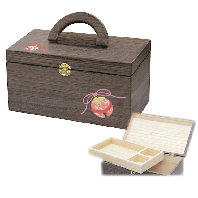 【ふるさと納税】【箱長】ソーイングボックス (大) | 裁縫箱 桐箱 ボックス 収納 収納ボックス 桐 木製 伝統工芸品 和風 日本製