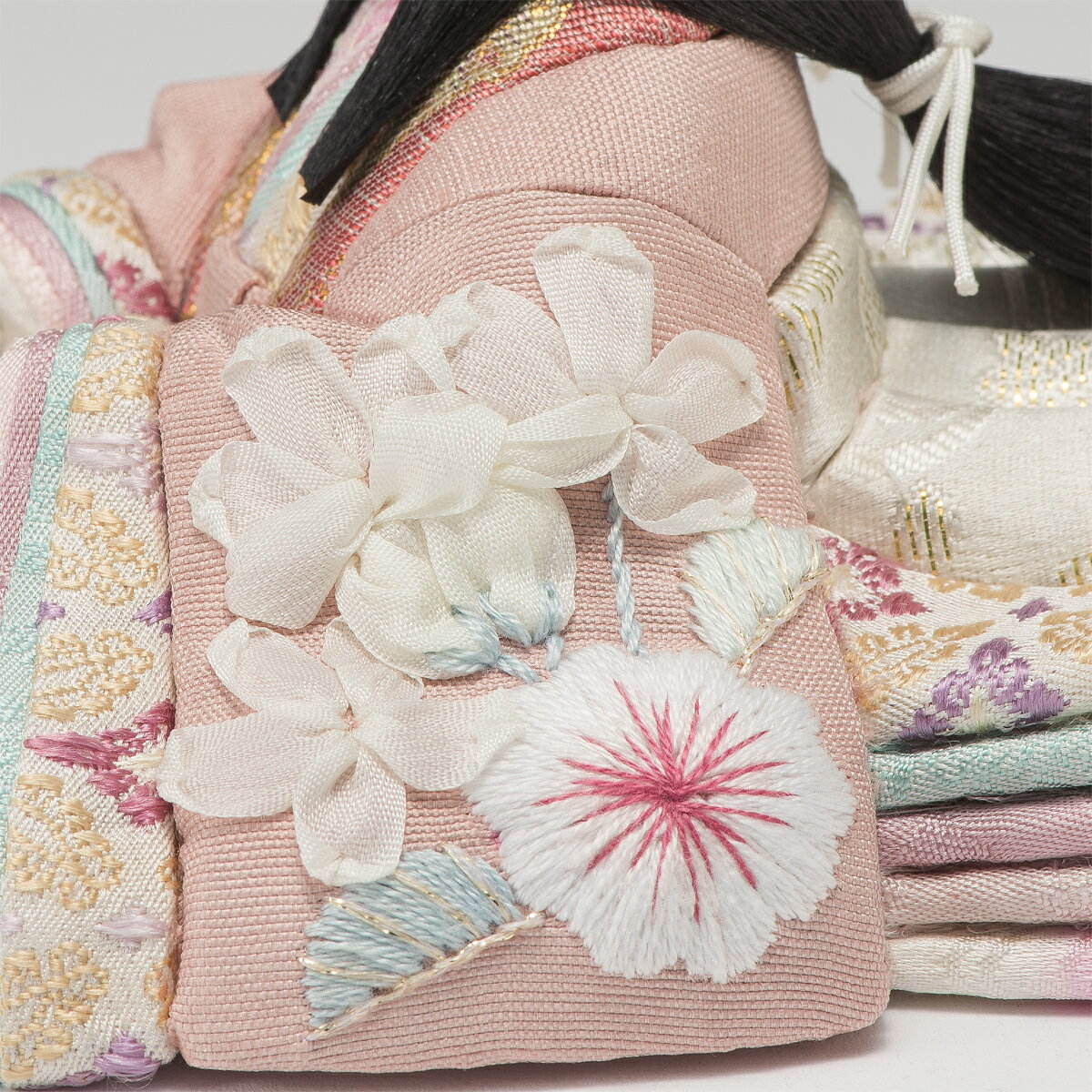 【ふるさと納税】江戸木目込　雛人形　コンパクト刺繍親王飾りセット 真多呂人形 節句人形 人形 伝統工芸品 ひな祭 インテリア 贈答