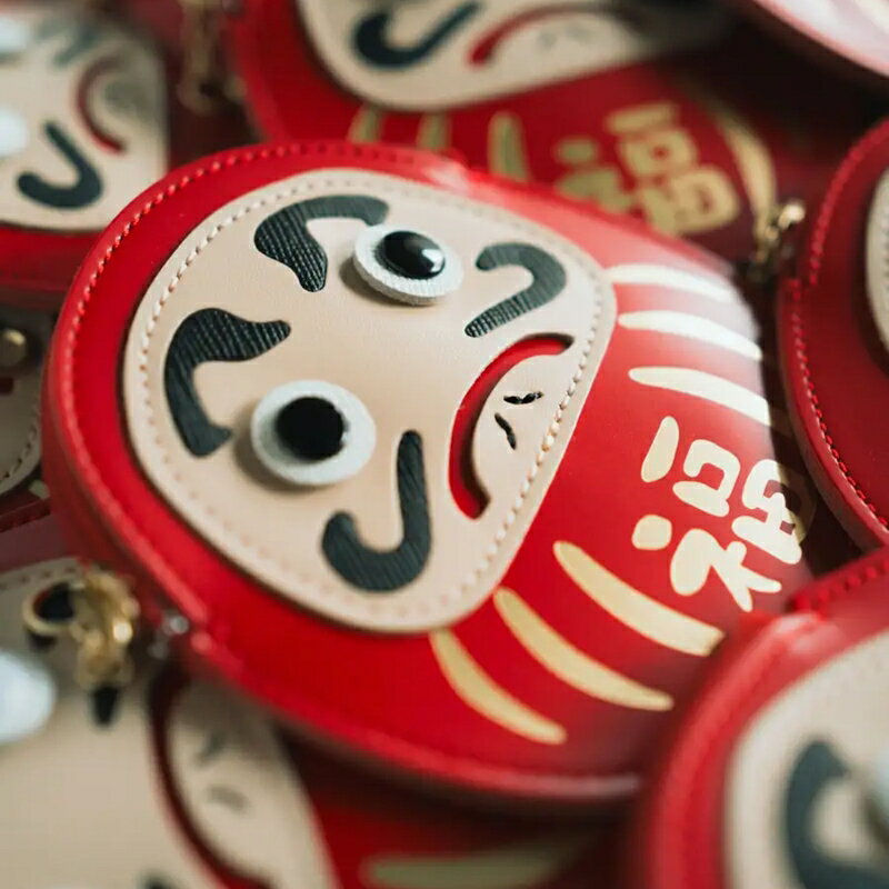 【ふるさと納税】だるまコインケース 小銭入れ 財布 小銭 コインケース レザー 牛革 コイン ミニ財布