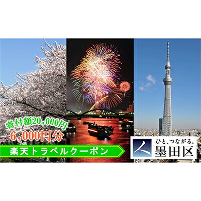 【ふるさと納税】東京都墨田区の対象施設で使える　楽天トラベルクーポン　寄付額20,000円(クーポン6,000円)　【高級宿・宿泊券・旅行・ホテル】