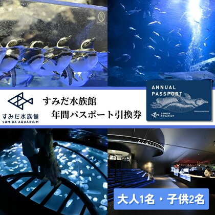 チケット 東京 すみだ水族館 年間パスポート引換券 大人1名 子供2名 入場券 優待券 年パス 旅行 SKYTREE　【 墨田区 】