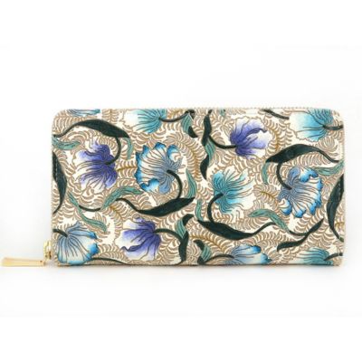 【ふるさと納税】財布 大容量 ぐるっとファスナーの長財布 ノースガーデン ターコイズ 文庫屋大関 お財布 サイフ 長財布 ウォレット レディース ファスナー 民...