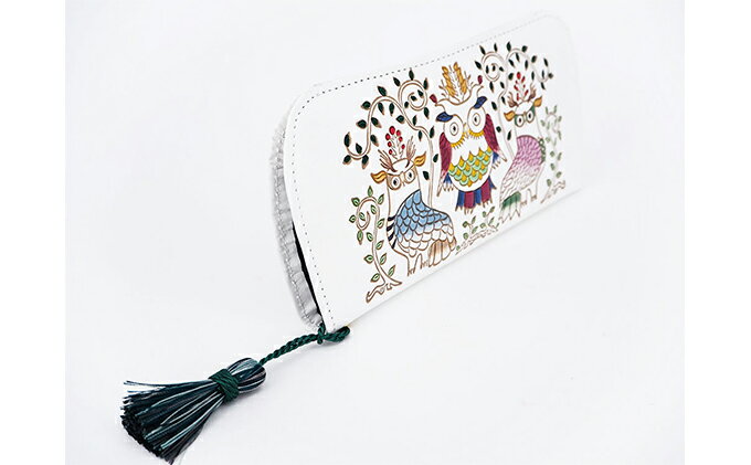 【ふるさと納税】【文庫屋大関】メガネケース　ふくろう【皮革工芸品】 ファッション小物 民芸品 　お届け：発送可能時期より順次配送 f131075-sumida-10001182 東京都墨田区 サンプル画像2