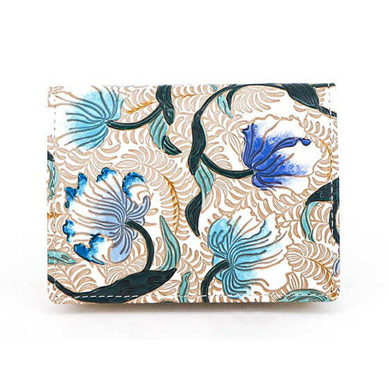 【ふるさと納税】【文庫屋大関】箱まち小銭入れ ノースガーデン<ターコイズ>【皮革工芸品】 ファッション小物 財布 民芸品 お届け:発送可能時期より順次配送