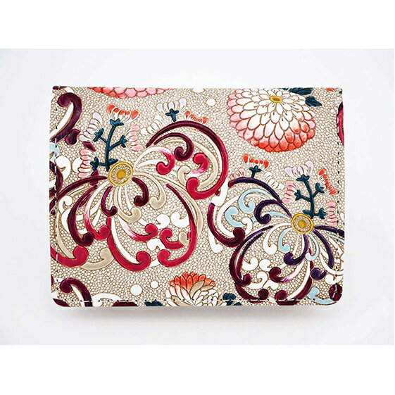 【ふるさと納税】箱まち 小銭入れ 乱菊 赤紫 文庫屋大関 コインケース ボックスコインケース 財布 おさいふ ウォレット 革製品 革小物 ファッション小物 小物...