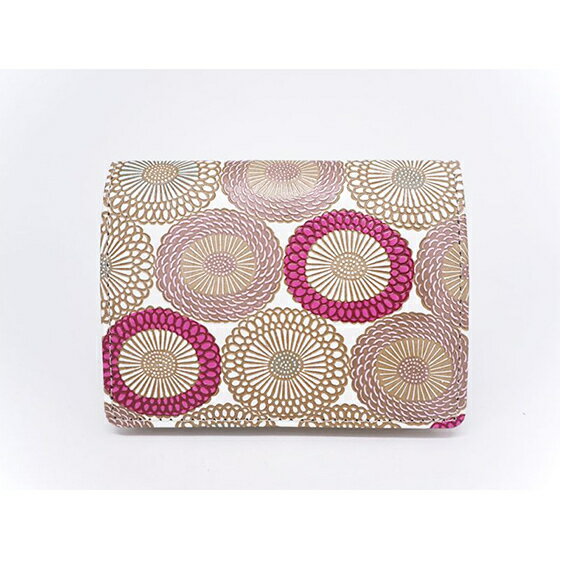 【ふるさと納税】【文庫屋大関】箱まち小銭入れ 笠菊<桃花>【皮革工芸品】 ファッション小物 財布 民芸品 お届け:発送可能時期より順次配送