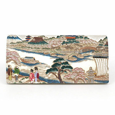 【ふるさと納税】【文庫屋大関】スッキリ大人の財布 束入れ 浮世絵 待乳山【皮革工芸品】 お届け:発送可能時期より順次配送