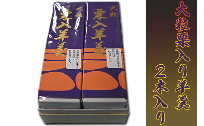 【ふるさと納税】森八本舗　大粒栗入り羊羹2本入り　【 和菓子 和スイーツ おやつ お茶うけ 栗ようかん 大粒栗 贈答品 お歳暮 お中元 お土産 】