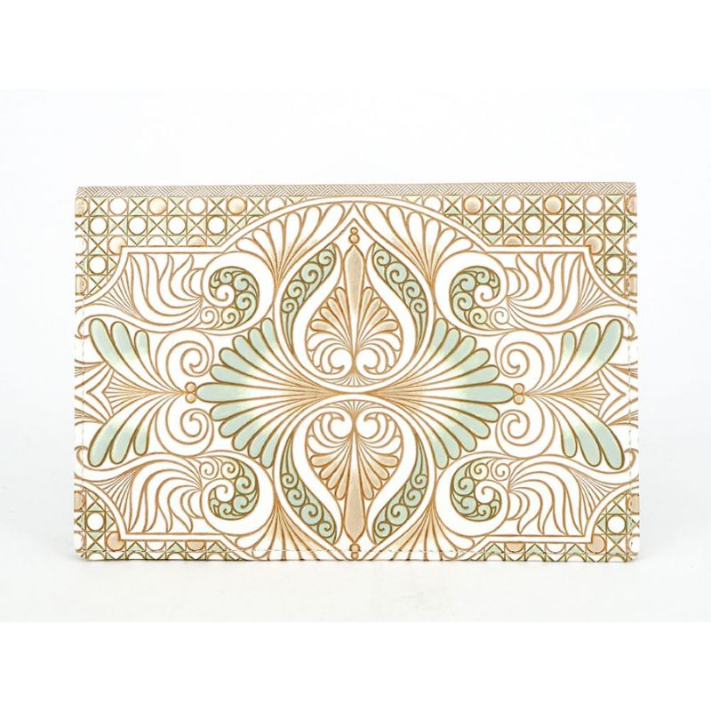 【ふるさと納税】ケース パーソナルホルダー ロカイユ ペールカーキ 文庫屋大関 ポーチ 通帳ケース 通帳入れ カードケース パスケース 通帳 収納 収納ポーチ ...