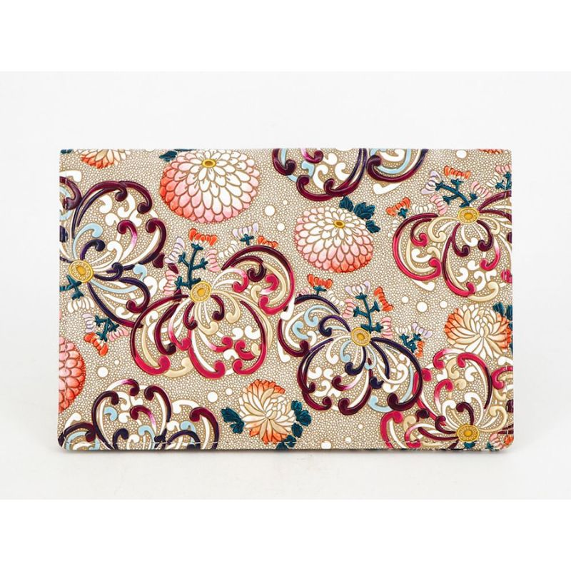 【ふるさと納税】ケース パーソナルホルダー 乱菊 赤紫 文庫屋大関 ポーチ 通帳ケース 通帳入れ カードケース パスケース 通帳 収納 保管ケース 本革 革 皮...