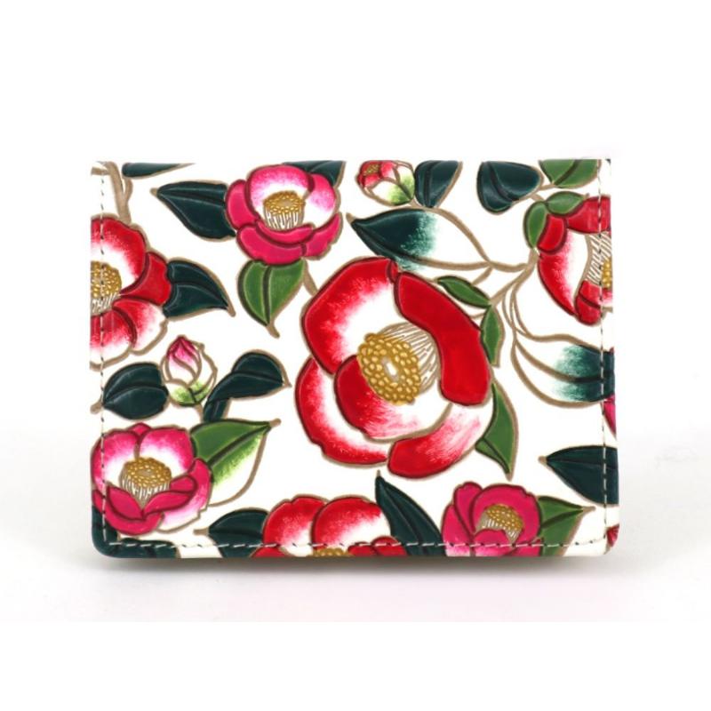 【ふるさと納税】【文庫屋大関】箱まち小銭入れ 椿【皮革工芸品】 革製品 工芸品 民芸品 牛革 財布 小銭入れ 小物入れ お祝い ギフト プレゼント 墨田区 東京...