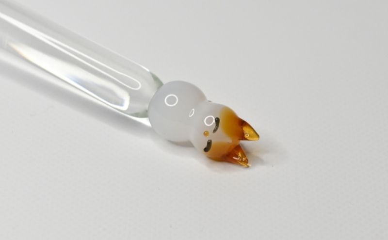 【ふるさと納税】clarto　ガラスペンlavie（ネコ）　筆記用具 ガラスペン 硝子ペン 手作り ガラス 硝子 かわいい インク 手紙 日記 プレゼント ギフト 墨田区 東京都