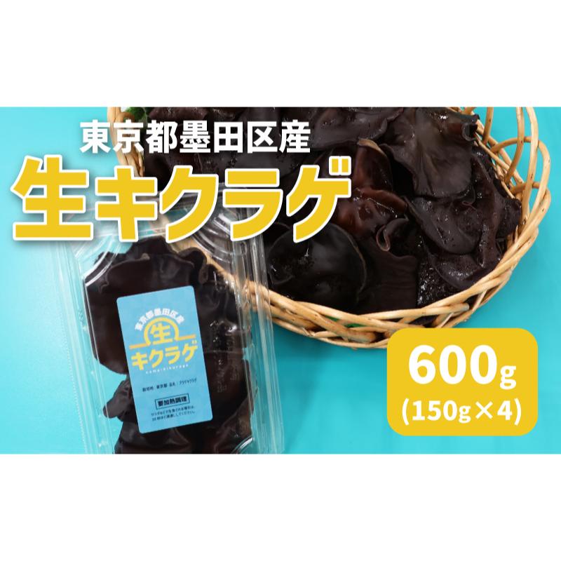 【ふるさと納税】東京都墨田区産　生キクラゲ600g（150g×4パック）　食品 野菜 きのこ キノコ きくらげ キクラゲ 木耳 純国産 新鮮 プ..