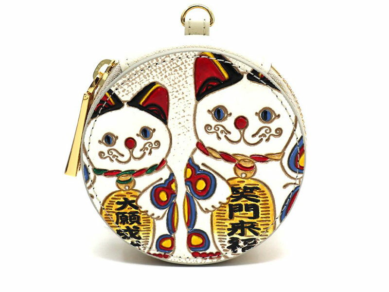 [文庫屋大関]マカロンポーチ ペタル[皮革工芸品] ポーチ ミニポーチ 小物入れ アクセサリー入れ イヤホン入れ 収納 保管ケース 手のひらサイズ 本革 革 皮革 工芸品 工芸 雑貨 ギフト プレゼント 日本製 東京