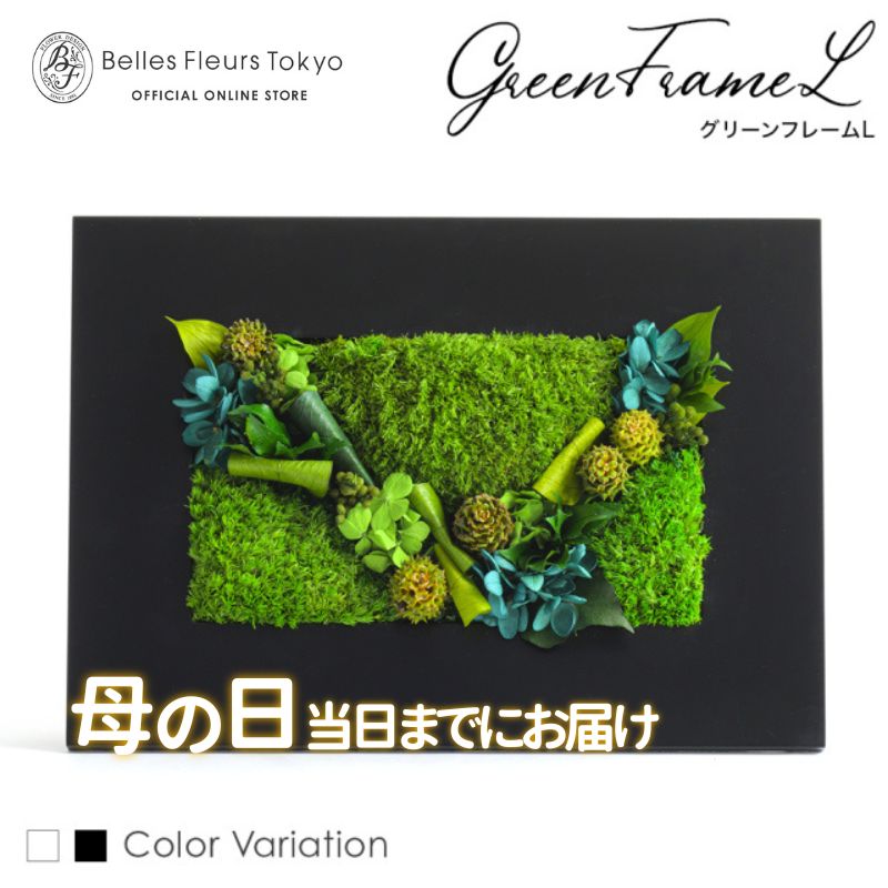 【ふるさと納税】グリーンフレームL 花 お花 プリザーブドフラワー ギフト プレゼ...