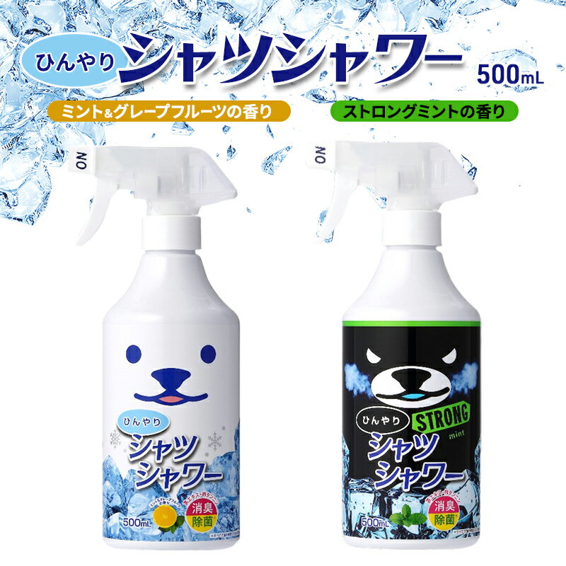 ひんやりシャツシャワー&ひんやりシャツシャワーストロング 2本セット 夏 暑さ対策 冷感 爽快感 冷涼感 汗臭 加齢臭 消臭 除菌効果 スプレー ミント 節電 節電対策 東京都 墨田区