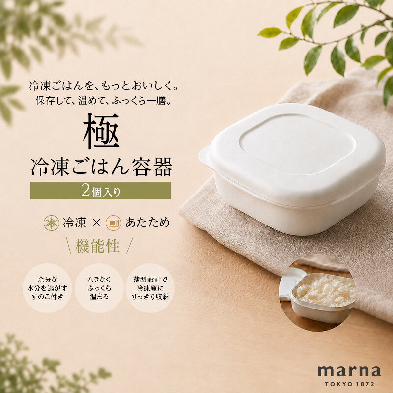 【ふるさと納税】極 冷凍ごはん容器2個入り 容器 ご飯 冷凍 小分け 保存容器 食洗機対応 電子レンジ対応 お米保存容器 お弁当 洗いやすい レンジ可 キッチン 便利グッズ 墨田区 東京都