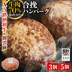 【ふるさと納税】【 選べる 個数 】 戸越銀座 の ハンバーグ 牛70% 豚30% ( 3個 / 5個 ) ソース付き / 合い挽きハンバーグ 焼くだけ 生ハンバーグ ストック 惣菜 A5和牛 綿雲豚 ジューシー 牛肉 豚肉 加工品 お取り寄せ グルメ 冷凍 東京都 品川区