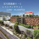 【ふるさと納税】《レビューキャンペーン》〈金額が選べる〉二子玉川から望む世田谷区の街とグルメを楽しむ 玉川高島屋S・Cレストランチケット 高島屋選定品 3,00...