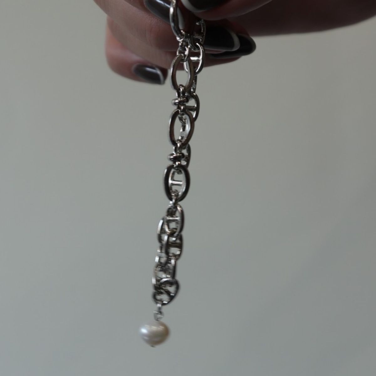 【ふるさと納税】[Cherieオリジナルブレスレット]pearl chain brace / silver 16000円