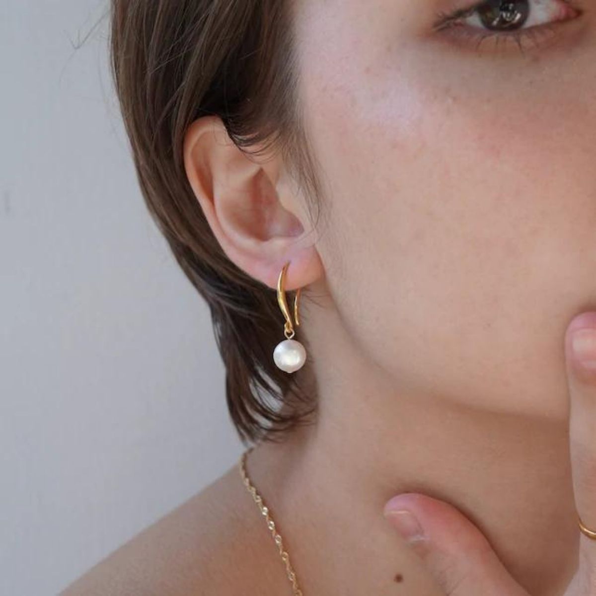 [Cherieオリジナルピアス]pearl hook pierce 11000円