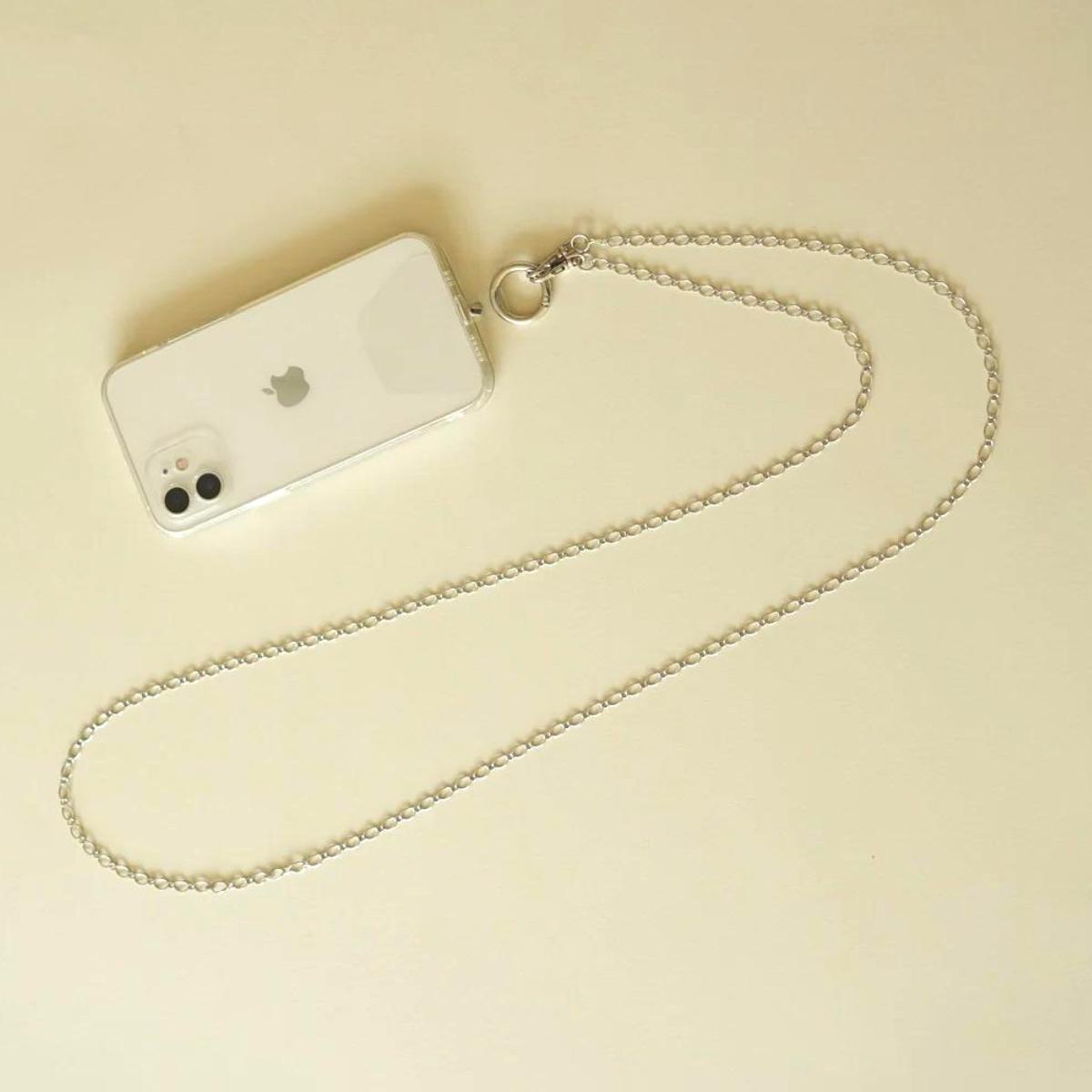 [Cherieオリジナルスマートフォンショルダー] smartphone shoulder - perch - / silver 13000円