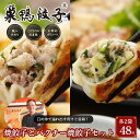 【ふるさと納税】巣鴨餃子 焼餃子とパクチー焼餃子 の組み合わせ 各2袋 48個 餃子 ぎょうざ ギョーザ セット 食べ比べ 冷凍 焼き餃子 おかず おつまみ お取り寄せ 豊島区 東京都
