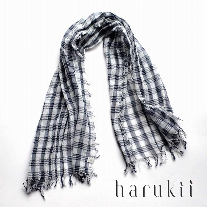 【ふるさと納税】【harukii】細太チェック長綿ガーゼミニ