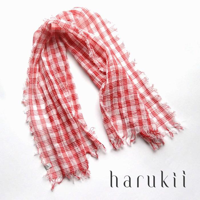 【ふるさと納税】【harukii】細太チェック長綿ガーゼミニ