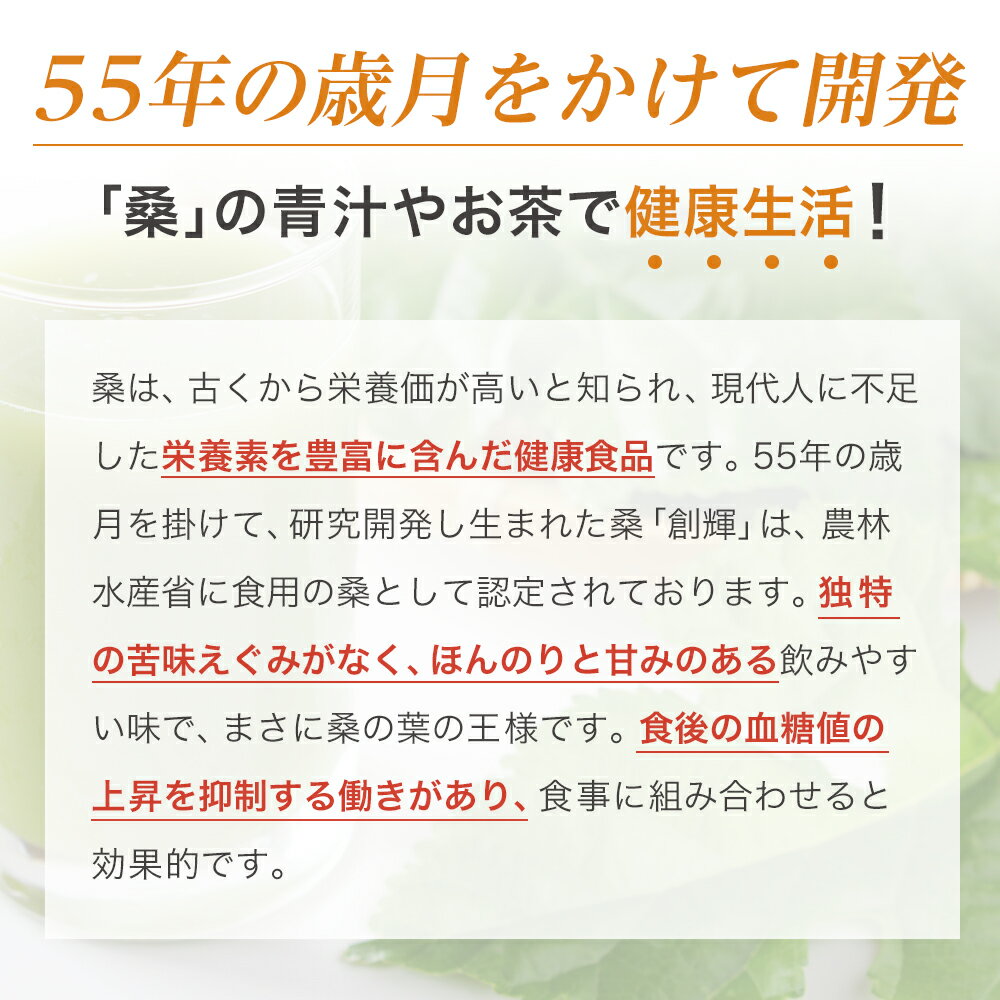 【ふるさと納税】飲むサラダ　桑の青汁　創輝王