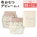【ふるさと納税】【kucca】【選べるサイズ】布おむつデビューセット(パンツ型カバー2枚、オーガニック輪おむつ5枚)おむつカバー カバー ベビー用品 ベビー 赤...