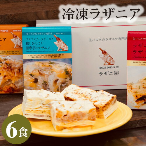 【ふるさと納税】No.217 冷凍ラザニア6食セット 約2200g ／ デミグラス 自家製 ミートソース トマト バンプニア 送料無料 東京都