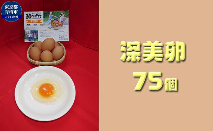 【ふるさと納税】かわなべ鶏卵農場のこだわりのたまご　深美卵75個　【卵・たまご・深美卵・L・天然水・抗生物質不使用・75個】