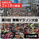 【ふるさと納税】第56回 青梅マラソン大会 10キロの部 出場権利 （1名分）（※種目を確認のうえ、お申込みください。）　【 チケット 体験チケット マラソンチケット マラソン出場権 運動 スポーツ 東京都 】　お届け：2023年8月13日〜2023年11月12日