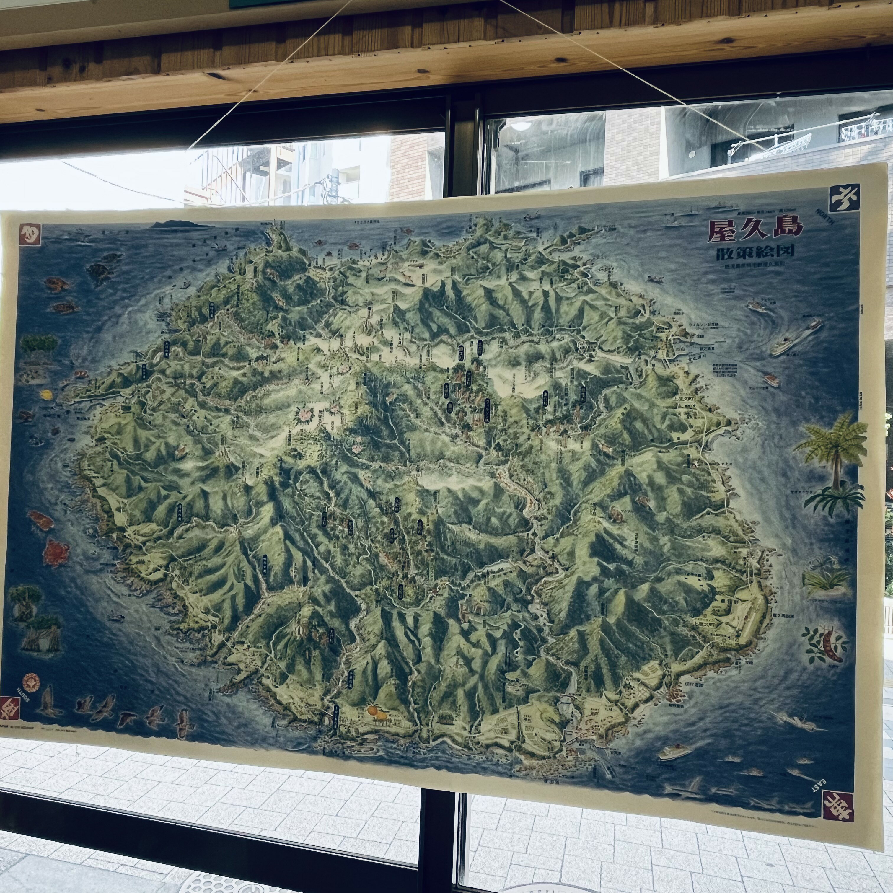 【ふるさと納税】屋久島散策絵図【俯瞰絵図・地図・俯瞰図・旅行・登山】