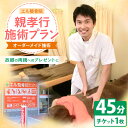 【ふるさと納税】整骨院 チケット 親孝行 施術プラン【オーダーメイド施術45分】| エル整骨院 チケット マッサージ 鍼灸 最新治療器 送料無料 東京都
