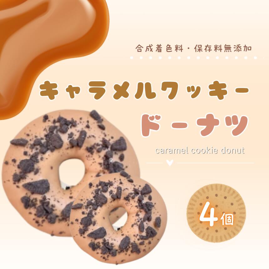 キャラメルクッキー ドーナツ 4個 セット | スイーツ お菓子 チョコレート チョコ ドーナツ キャラメル クッキー おやつ デザート バター不使用 保存料不使用 こだわり おすすめ SIUNAUS SWEETS シウナススイーツ 東京都 調布