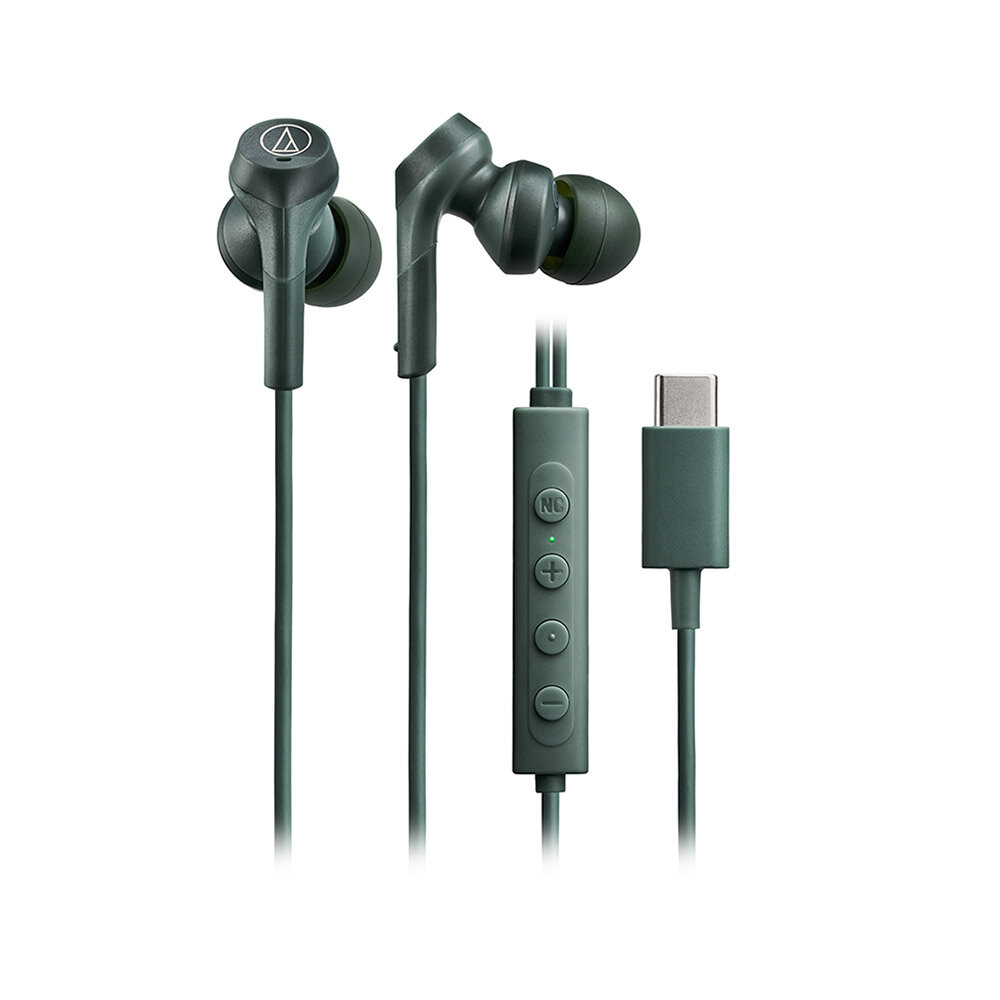オーディオテクニカ ノイズキャンセリングUSB Type-C用イヤホン ATH-CKS330NC GR