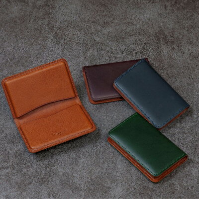 【ふるさと納税】本革名刺入れ/イタリアンレザー(ブルー)【1562770】