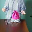 【ふるさと納税】毎日のお出かけを軽やかに きんちゃくポシェット 暖色系 *色柄おまかせください【1618806】