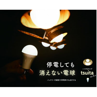 停電しても消えない電球「いつでもランプtsuita」電球色1個[配送不可地域:沖縄県]