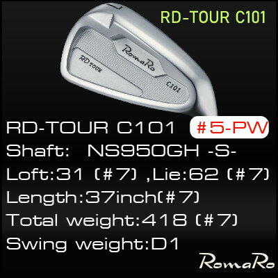 【ふるさと納税】RomaRo RD-Tour C101 Iron #5-PW NS950 GH S 6本セット【1571720】