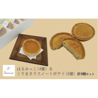 人気カフェのパティシエが贈るベイクドスイーツ2種セット はるみっこ&くりまさりスイートポテト 各4個【1488515】