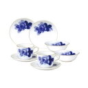 【ふるさと納税】モーニング碗皿&プレート&ポリッジボールペアセット(ブルーローズ)〈大倉陶園〉 | 食器 皿 テーブルウェア 日用品 人気 おすすめ 送料無料