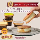 【ふるさと納税】ハンデルスベーゲン無添加アイスクリーム/カップ＆クッキーサンドセット　数量限定！メディアでも話題のクッキーサンド×2個＆濃厚カップアイスクリーム×4個のセット（A・B・Cのセットより選択可）