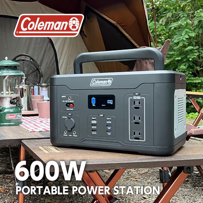 Coleman（コールマン） ポータブル電源600W／192000mAh大容量バッテリー　非常時やアウトドアで電源が使える | リン酸リチウムイオンバッテリー キャンプ アウトドア ピクニック 防災グッズ 車中泊