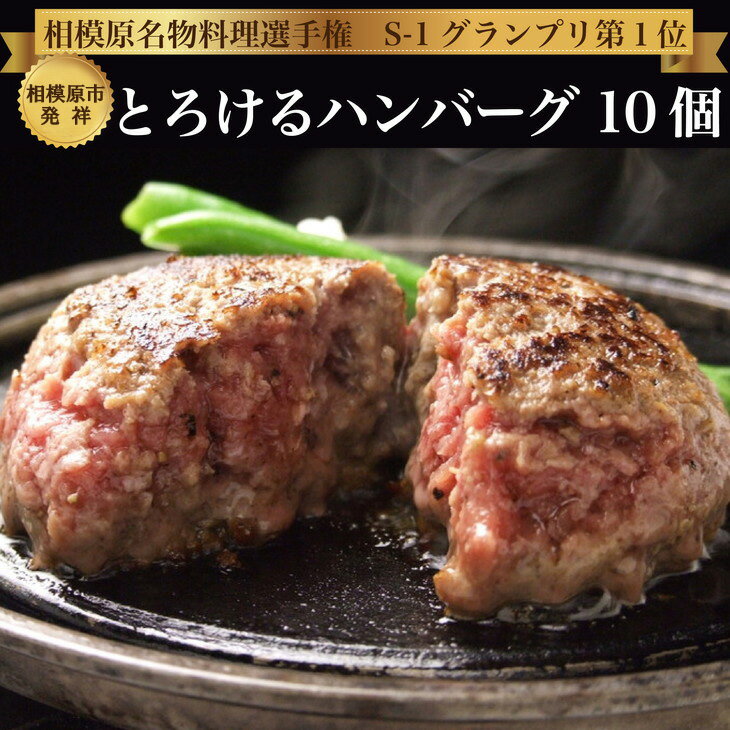 【ふるさと納税】とろけるハンバーグ10個セットのサムネイル