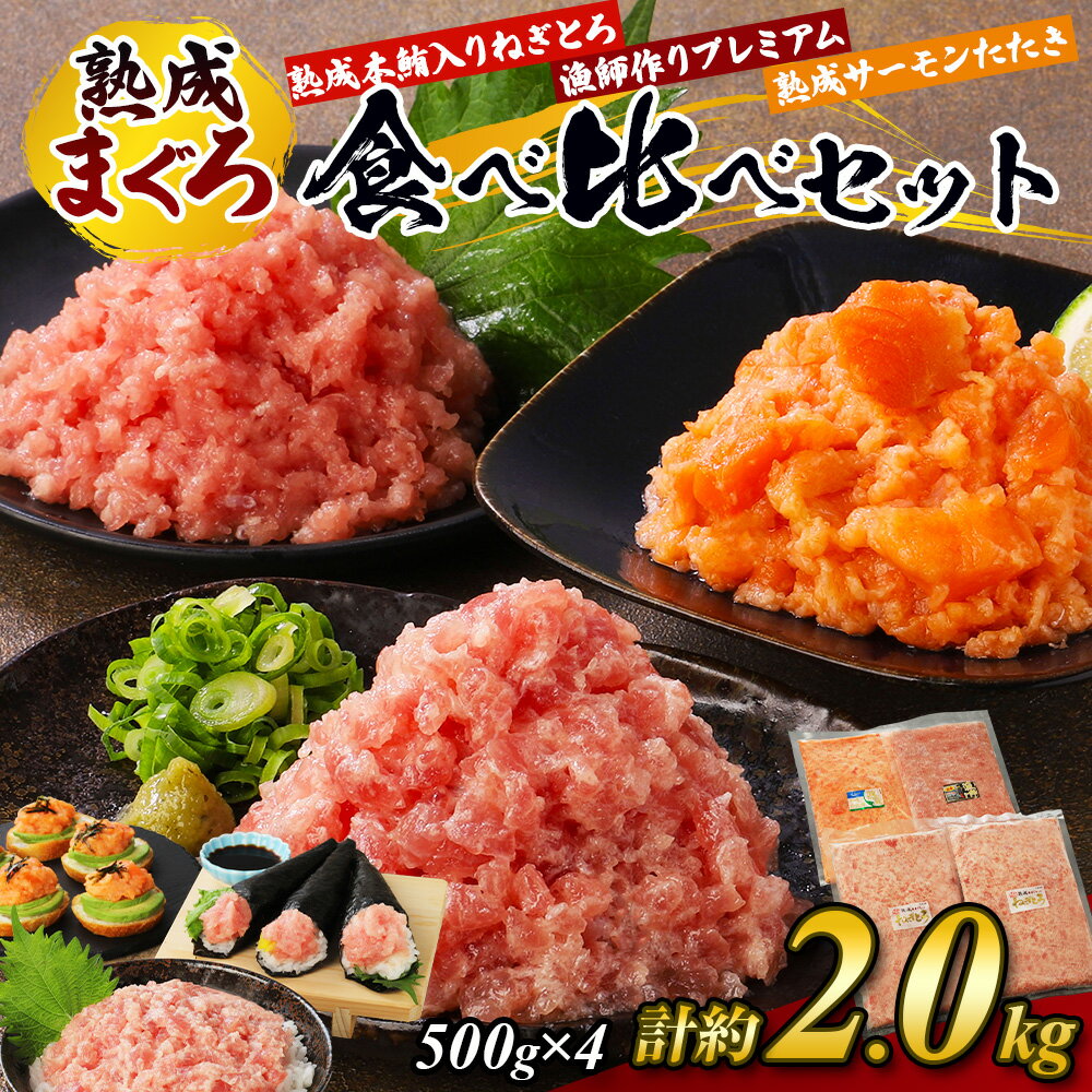 【ふるさと納税】【県水の熟成まぐろ】熟成本鮪入りねぎとろ、漁師作りプレミアム、熟成サーモンたたき..