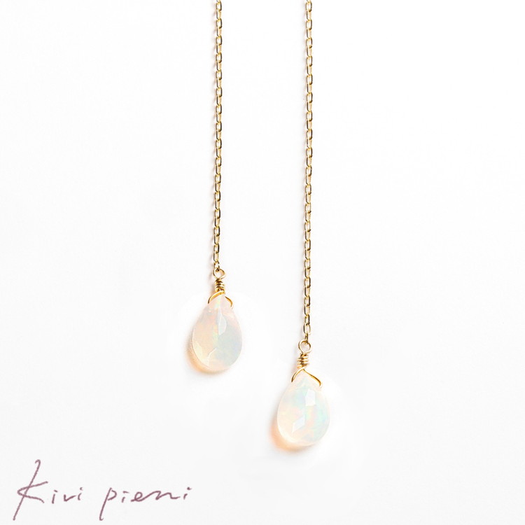 【ふるさと納税】【天然石ジュエリー】オパール　k10（10金）アメリカンピアスのサムネイル