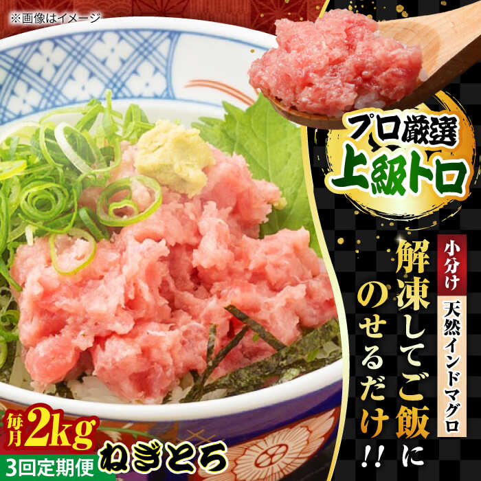 【ふるさと納税】【全3回定期便】天然 まぐろ ねぎとろ 約2kg（約500g×4パック） 鮪 マグロ 魚 ネギトロ 横須賀【本まぐろ直売所】[AKAK047]のサムネイル